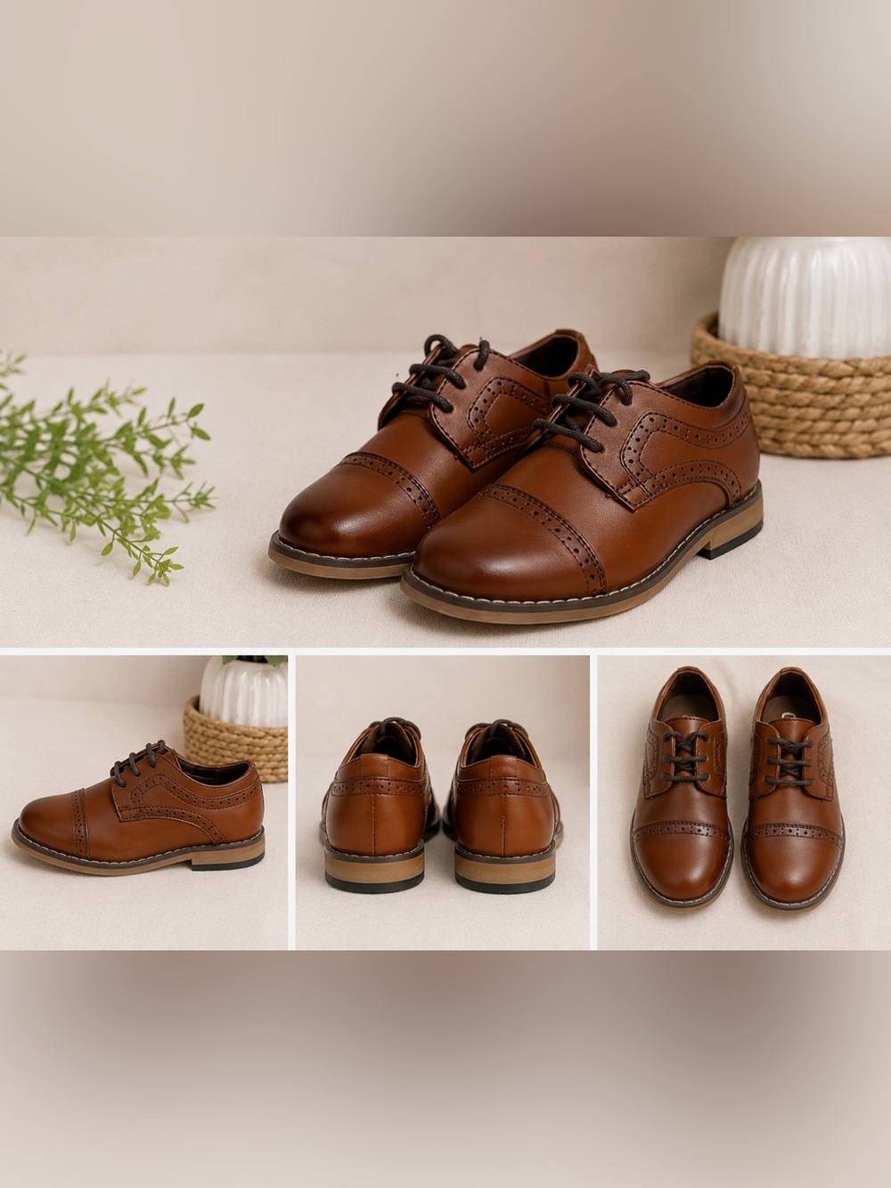 Classic Brown Brogue Oxfords STACY ADAMS